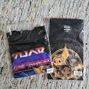 New Bundle of Funko Pop Marvel Thor Love and Thunder and The Marvels T-shirts